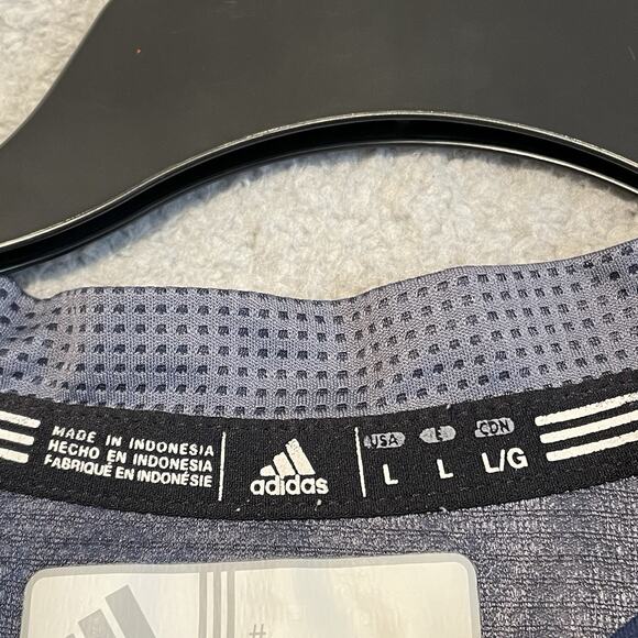 ADIDAS ATLANTA BRAVES WARMUP JACKET Blue GRAY MENS Large - Picture 9 of 16